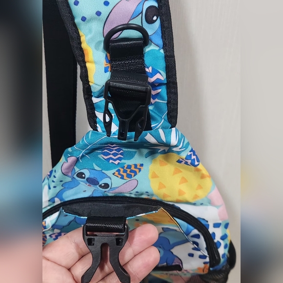 Stitch Sling Backpack with Floral Design - Picture 4 of 6